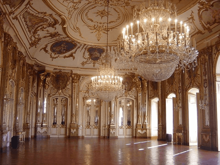 Interior de um palacio rococó